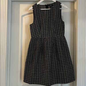 Madewell Black and Cream Textured Dress